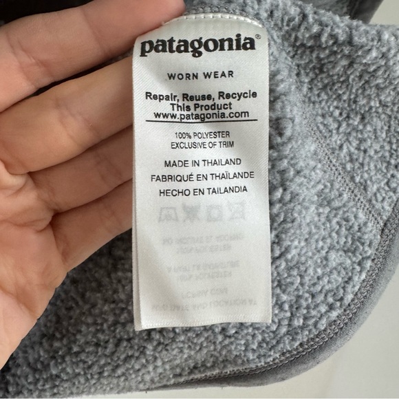 Patagonia Women’s Better Sweater 1/4 Zip Fleece Lined Pullover Gray Sz Small - Picture 8 of 10